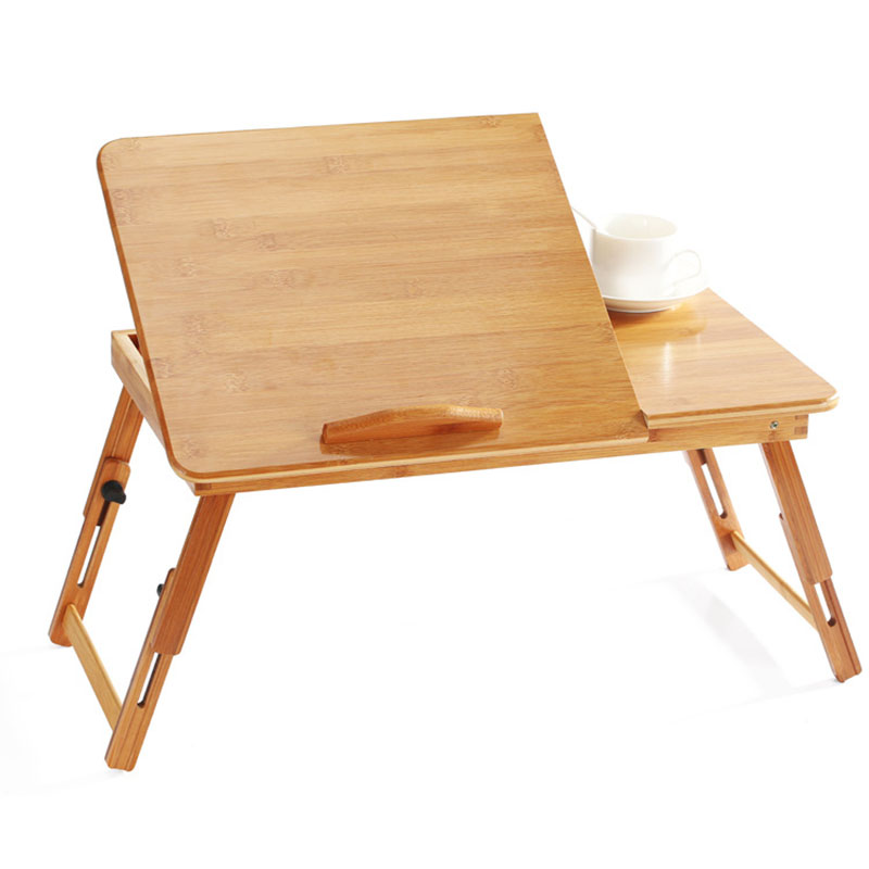 Foldable Portable Bamboo Computer Stand Laptop Desk With/Without Fan Tea Serving Bed Dining Table Laptop Notebook Table