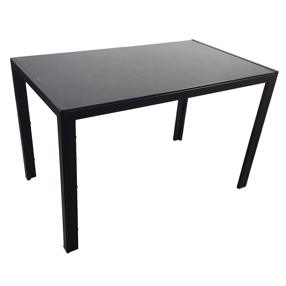 5 Piece Dining Table Set 4 Chairs Glass Metal Kitchen Room Breakfast Furniture US Shipping
